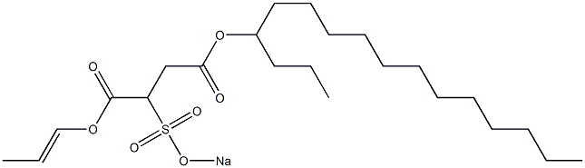 2-(Sodiosulfo)succinic acid 4-hexadecyl 1-(1-propenyl) ester