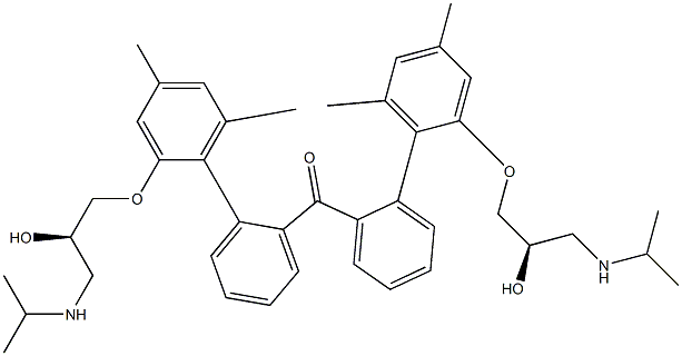 [2-[(R)-2-Hydroxy-3-(isopropylamino)propyloxy]-4,6-dimethylphenyl]phenyl ketone Struktur