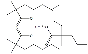 Samarium(III)bis(2-ethyl-2-methylheptanoate)(2-methyl-2-propylhexanoate) Struktur