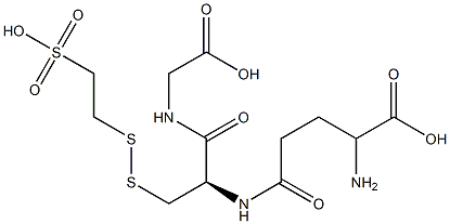(2R)-2-[(4-Amino-4-carboxybutyryl)amino]-3-[(2-sulfoethyl)dithio]-N-(carboxymethyl)propionamide Structure