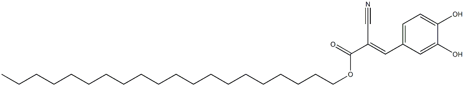 (E)-2-Cyano-3-(3,4-dihydroxyphenyl)acrylic acid icosyl ester Struktur