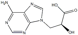 (S)-3-(6-Amino-9H-purin-9-yl)-2-hydroxypropanoic acid Struktur