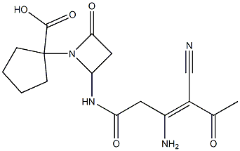 1-[2-Oxo-4-[(3-amino-4-cyano-5-oxo-3-hexenoyl)amino]azetidin-1-yl]cyclopentane-1-carboxylic acid