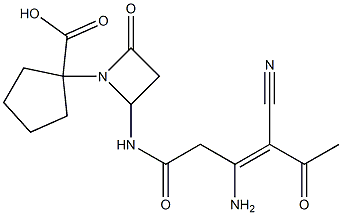  1-[2-Oxo-4-[(3-amino-4-cyano-5-oxo-3-hexenoyl)amino]azetidin-1-yl]cyclopentane-1-carboxylic acid