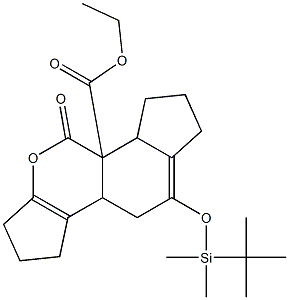 4a,5,8,8a-Tetrahydro-6-[[dimethyl(tert-butyl)silyl]oxy]-1-oxo-3,4:7,8-dipropano-1H-2-benzopyran-8a-carboxylic acid ethyl ester Structure