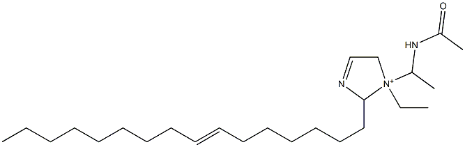 1-[1-(Acetylamino)ethyl]-1-ethyl-2-(7-hexadecenyl)-3-imidazoline-1-ium Struktur