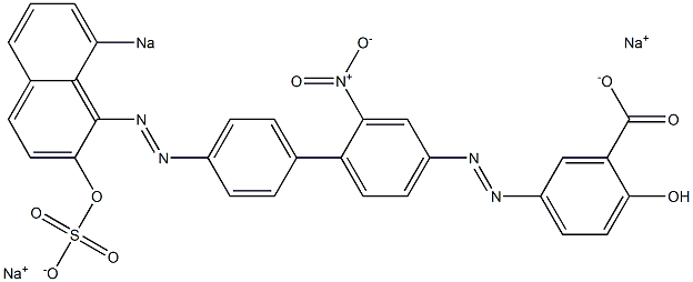 2-Hydroxy-5-[[4'-[(2-hydroxy-8-sodiosulfo-1-naphthalenyl)azo]-2-nitro-1,1'-biphenyl-4-yl]azo]benzoic acid sodium salt|