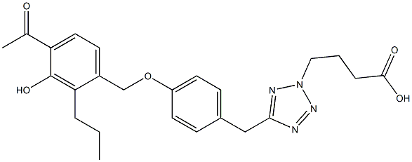4-[5-[4-(4-Acetyl-3-hydroxy-2-propylbenzyloxy)benzyl]-2H-tetrazol-2-yl]butyric acid