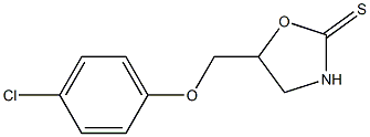 5-[(p-Chlorophenoxy)methyl]oxazolidine-2-thione Structure