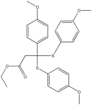 3-(4-Methoxyphenyl)-3,3-bis(4-methoxyphenylthio)propionic acid ethyl ester
