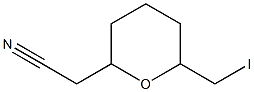 6-(Iodomethyl)-3,4,5,6-tetrahydro-2H-pyran-2-acetonitrile Structure