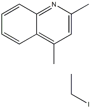 2,4-ジメチルキノリンエチルヨージド 化学構造式