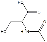 N-Acetyl-DL-serine-15N 结构式