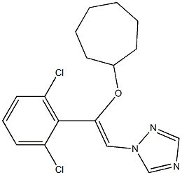(Z)-1-[2-Cycloheptyloxy-2-(2,6-dichlorophenyl)ethenyl]-1H-1,2,4-triazole Structure