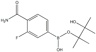 4-CarbaMoyl-3-fluorobenzeneboronic acid pinacol ester, 96% 化学構造式