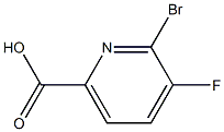 2-BroMo-3-fluoropyridine-6-carboxylic acid Struktur