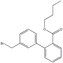 3'-溴甲基联苯-2-甲酸丁酯 结构式