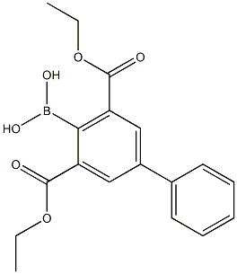 3,5-diethoxycarbonyl-4-biphenylboronic acid Structure