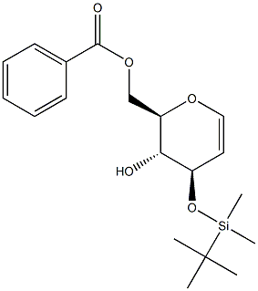 6-O-Benzoyl-3-O-tert-butyldimethylsilyl-D-glucal Struktur