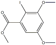 2-Iodo-3,5-dimethoxy-benzoic acid methyl ester Struktur