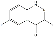 3,6-Diiodo-1H-cinnolin-4-one Struktur