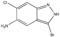 3-Bromo-6-chloro-2H-indazol-5-ylamine 结构式
