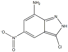 3-Chloro-5-nitro-2H-indazol-7-ylamine 结构式