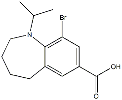 1-异丙基-9-溴-2,3,4,5-四氢-1H-苯并[B]吖庚因-7-甲酸, , 结构式