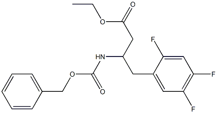 Ethyl 3-(((Benzyloxy)carbonyl)amino)-4-(2,4,5-trifluorophenyl)butanoate Structure