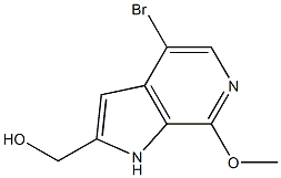 (4-Bromo-7-methoxy-1H-pyrrolo[2,3-c]pyridin-2-yl)-methanol 结构式