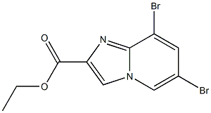 6,8-Dibromo-imidazo[1,2-a]pyridine-2-carboxylic acid ethyl ester Struktur