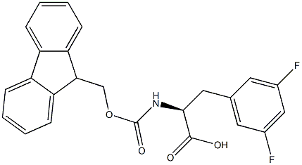 FMOC-L-3,5-二氟苯丙氨酸,,结构式