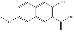 3-羟基-7-甲氧基-2-萘甲酸,,结构式