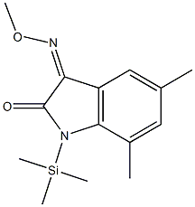 (3Z)-5,7-Dimethyl-1-(trimethylsilyl)-1H-indole-2,3-dione 3-(O-methylox ime)|