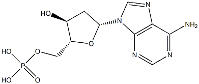 2'-deoxyadenosine-5'-phosphate 化学構造式