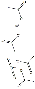 乙酸氧鈾鈷(II), , 结构式