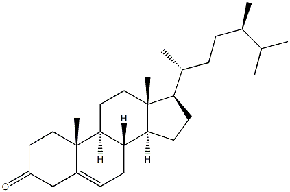 カンペスタ-5-エン-3-オン 化学構造式