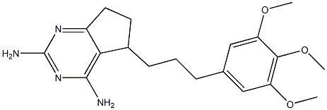 2,4-diamino-5-(3-(3,4,5-trimethoxyphenyl)propyl)-5H-6,7-dihydrocyclopenta(d)pyrimidine