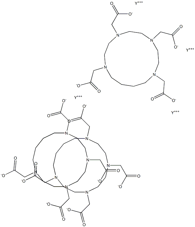yttrium(III)-1,4,7,10-tetraazacyclotetradecane-N,N',N'',N'''-tetraacetic acid Structure