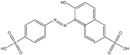 1-PARA-SULPHOPHENYLAZO-2-NAPHTHOL-6-SULPHONICACID Struktur