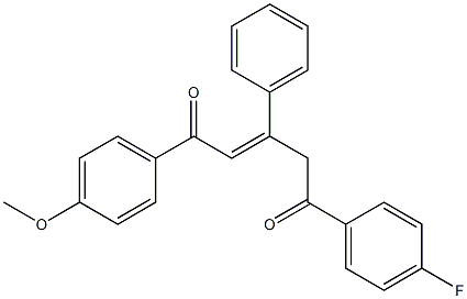 5-(4-fluorophenyl)-1-(4-methoxyphenyl)-3-phenylpent-2-ene-1,5-dione Struktur