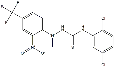 N1-(2,5-dichlorophenyl)-2-methyl-2-[2-nitro-4-(trifluoromethyl)phenyl]hydrazine-1-carbothioamide Structure