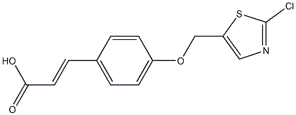 (E)-3-{4-[(2-chloro-1,3-thiazol-5-yl)methoxy]phenyl}-2-propenoic acid Struktur