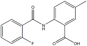 2-[(2-fluorobenzoyl)amino]-5-methylbenzenecarboxylic acid