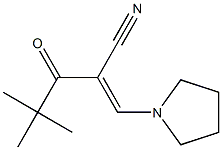 (E)-2-(2,2-dimethylpropanoyl)-3-(1-pyrrolidinyl)-2-propenenitrile Structure