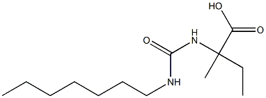 2-[(heptylcarbamoyl)amino]-2-methylbutanoic acid Structure