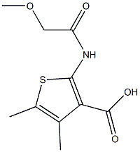 2-[(methoxyacetyl)amino]-4,5-dimethylthiophene-3-carboxylic acid 结构式