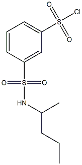 3-(pentan-2-ylsulfamoyl)benzene-1-sulfonyl chloride Struktur