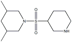 3,5-dimethyl-1-(piperidin-3-ylsulfonyl)piperidine Structure