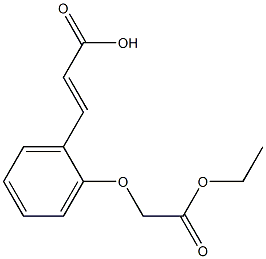3-[2-(2-ethoxy-2-oxoethoxy)phenyl]prop-2-enoic acid Struktur